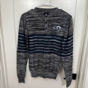 FOCO NFL Men's Los Angeles Rams Marled Knit Henley
